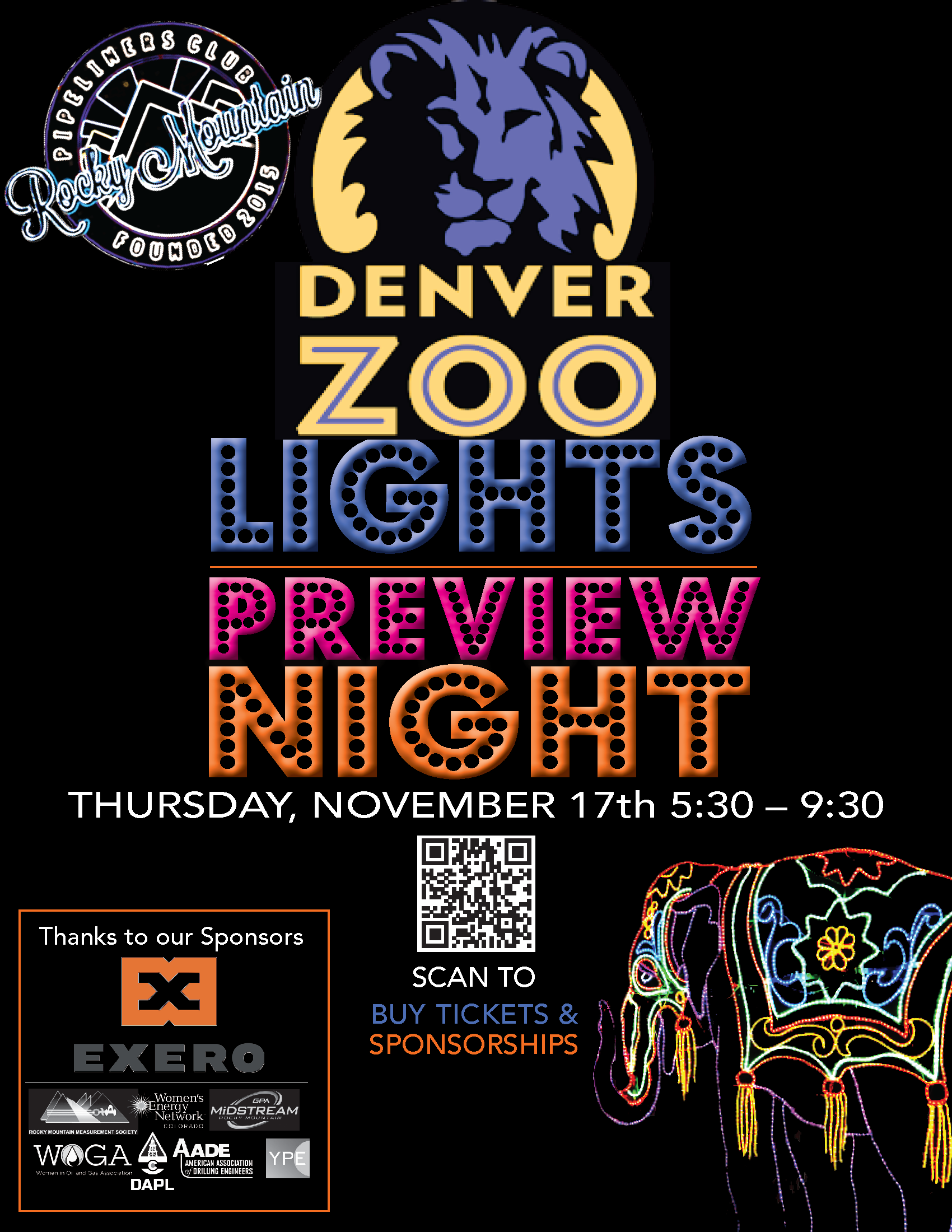 Denver Zoo Lights Preview Night GPA Midstream Rocky Mountain Chapter